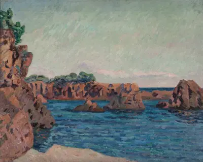 Rochers à Agay av Armand Guillaumin