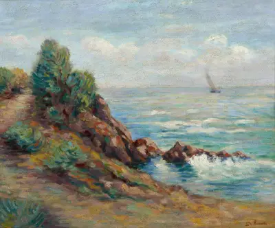 Voilier à Agay av Armand Guillaumin