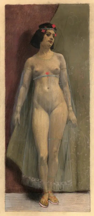 Kráska s průhledným závojem, Armand Rassenfosse