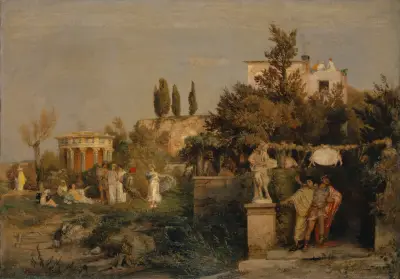 Ancient Roman Tavern av Arnold Böcklin