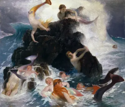 Play of the Nereides av Arnold Böcklin