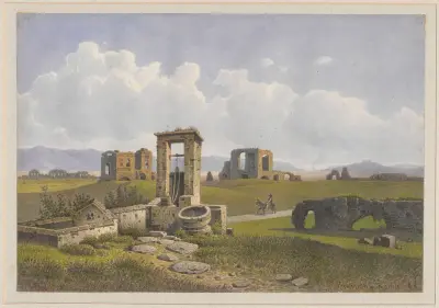 Ruins of Lukullus Villa by Via Appia in Rome av Arthur Blaschnik
