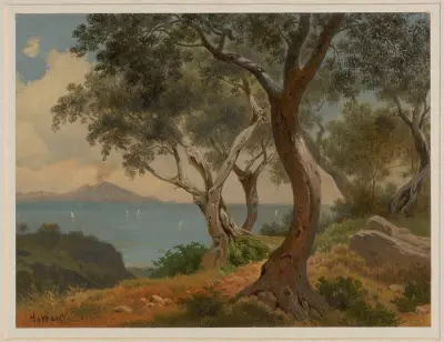 View of Vesuvius from Sorrento av Arthur Blaschnik