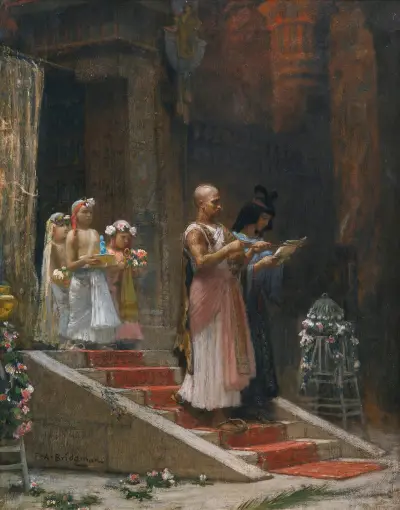 An Egyptian Procession av Frederick Arthur Bridgman