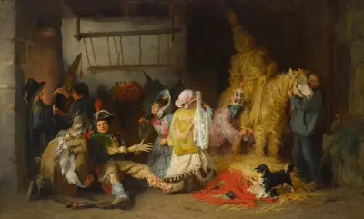 Carneval en Bretagne av Frederick Arthur Bridgman