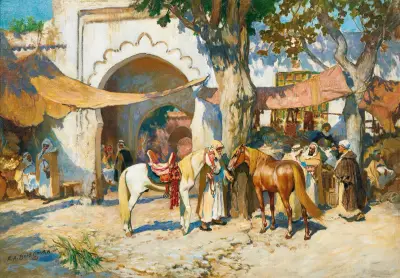 Dans le souk. Alger av Frederick Arthur Bridgman