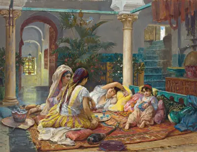 In The Harem av Frederick Arthur Bridgman