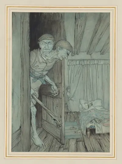 From the Allies’ fairy book. Jack the Giant Killer in the castle of the Welsh Giant av Arthur Rackham