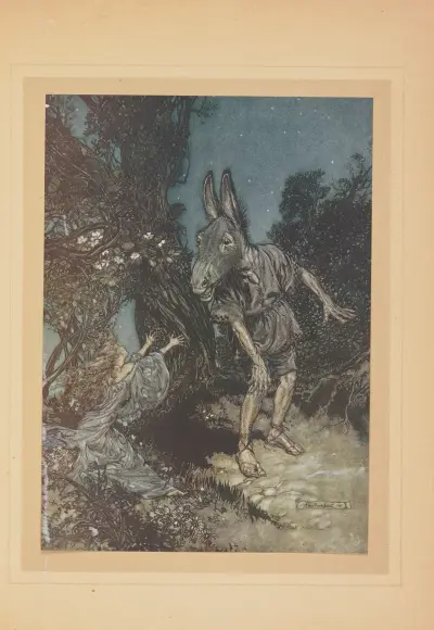 Quel ange m’éveille sur mon lit de fleurs av Arthur Rackham