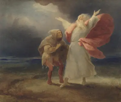 King Lear, III, 2, Lear and the Fool av Ary Scheffer