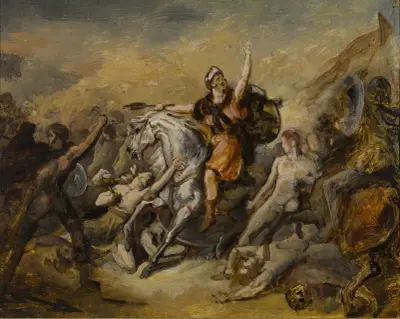 The Battle of Tolbiac av Ary Scheffer