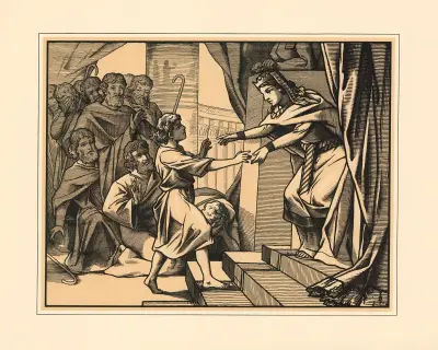 Joseph reveals himself to his brothers av Aschendorff