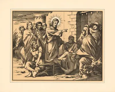 The raising of the widow’s son from Nain av Aschendorff