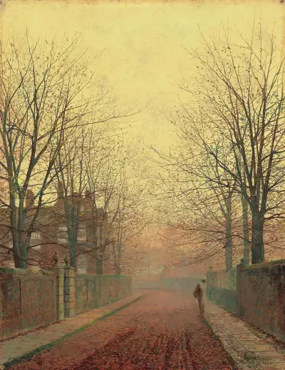 An Autumn Lane, 1883, John Atkinson Grimshaw