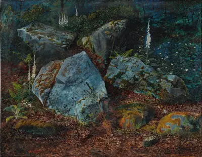 Boulders In Storsforth Wood, John Atkinson Grimshaw