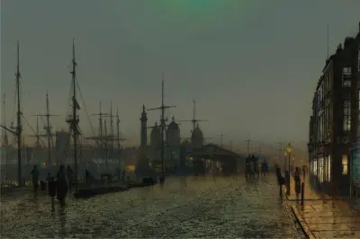Hull Docks At Night, John Atkinson Grimshaw