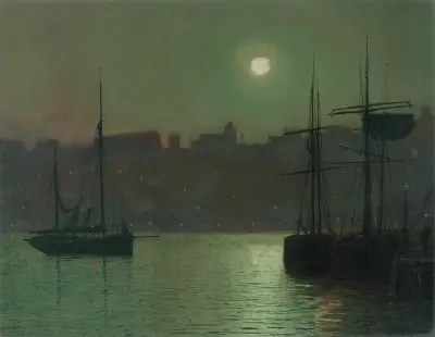 Old Scarborough, John Atkinson Grimshaw
