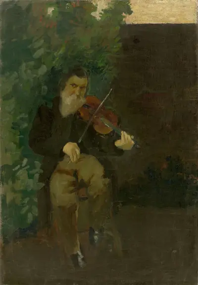 Der alte Geiger von August Macke