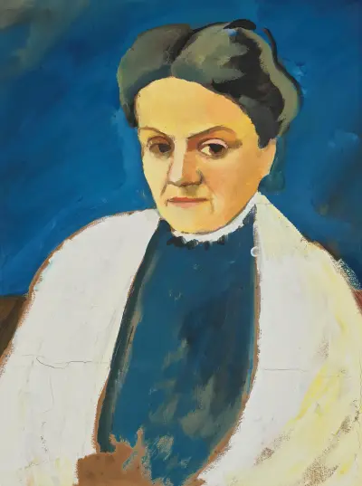 Porträtstudie Sofie Gerhardt av August Macke