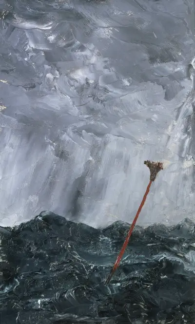 Stormy Sea. Broom Buoy von August Strindberg