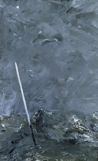 Stormy Sea. Buoy without Top Mark, August Strindberg