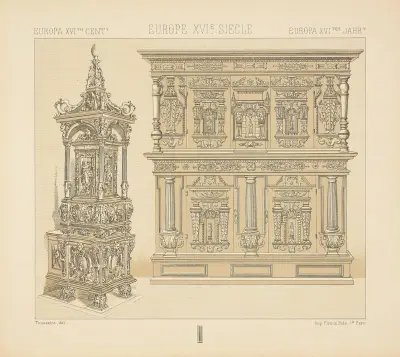 Allemagne – mobilier – le poele av Auguste Racinet