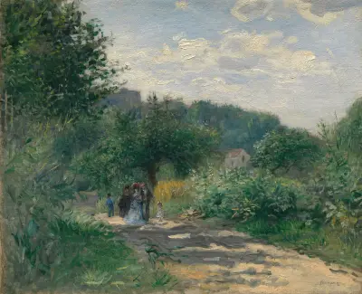 A Road in Louveciennes av Pierre-Auguste Renoir