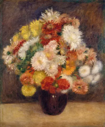 Bouquet Of Chrysanthemums av Pierre-Auguste Renoir