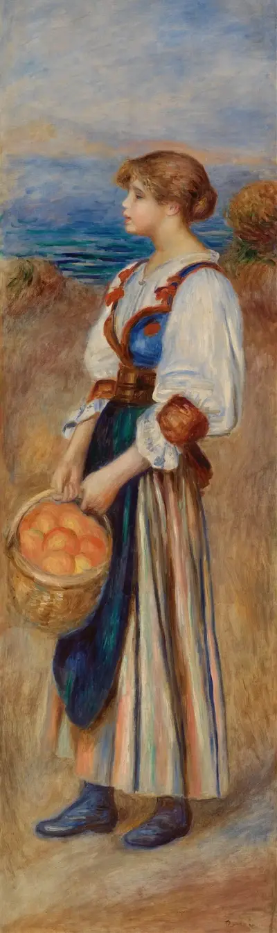 Girl with Basket of Oranges (Marchande d’oranges) av Pierre-Auguste Renoir