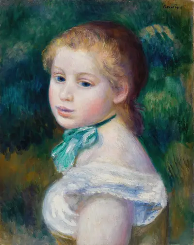 Head of Young Girl (Tête de jeune fille) av Pierre-Auguste Renoir