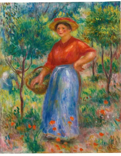 Jeune Fille Au Panier (Gabrielle Au Jardin), Pierre-Auguste Renoir