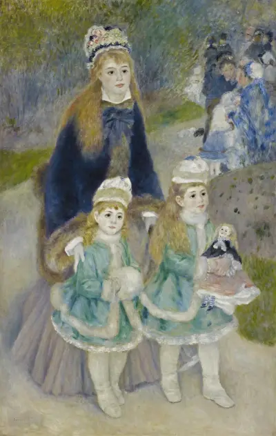 Mother and Children (La Promenade) av Pierre-Auguste Renoir