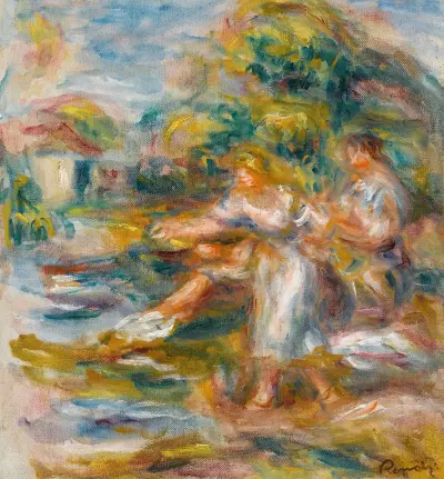 Pêcheuses À La Ligne av Pierre-Auguste Renoir