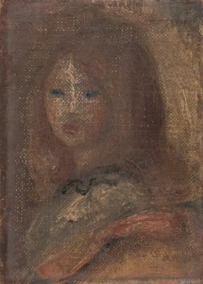 Tête de fillette av Pierre-Auguste Renoir