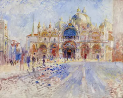 The Piazza San Marco, Venice av Pierre-Auguste Renoir
