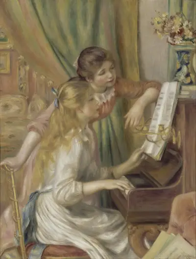 Young Girls at the Piano av Pierre-Auguste Renoir