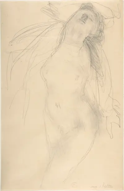 Female nude reclining von Auguste Rodin
