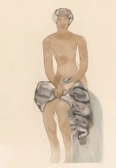Female nude, Auguste Rodin
