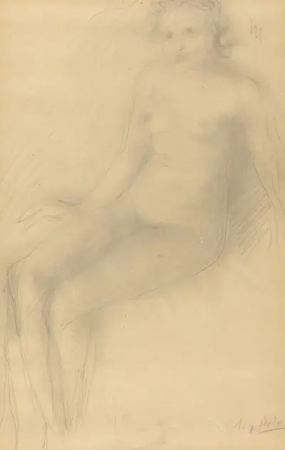 Seated Female Nude von Auguste Rodin