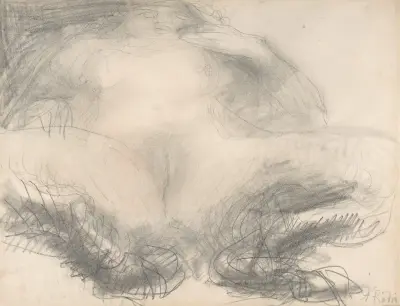 Study of a nude female figure (Satyress) (1905–8), Auguste Rodin