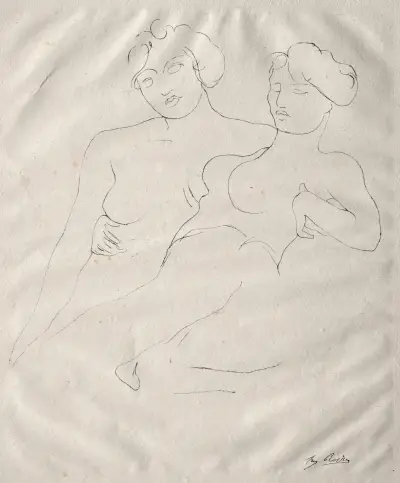 Two Figures von Auguste Rodin