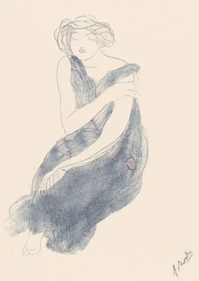 Woman in blue dress, Auguste Rodin