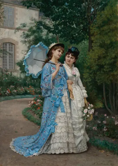 A Garden Stroll von Auguste Toulmouche