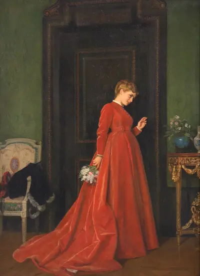 A Gentle Knock von Auguste Toulmouche