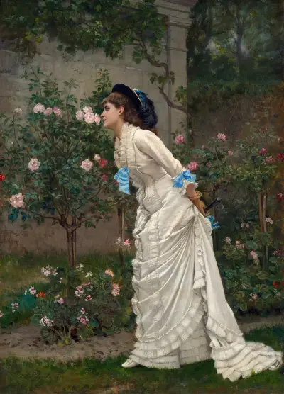 Woman And Roses von Auguste Toulmouche