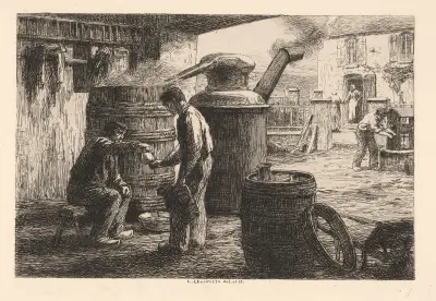 L’alambic av Léon Augustin Lhermitte