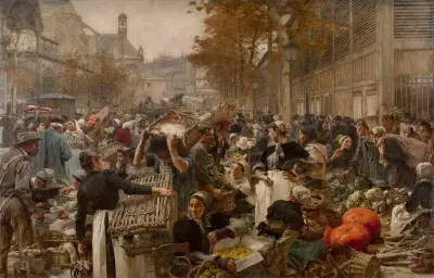 Les Halles, Léon Augustin Lhermitte