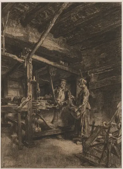 Tkadlec (Le tisserand), Léon Augustin Lhermitte