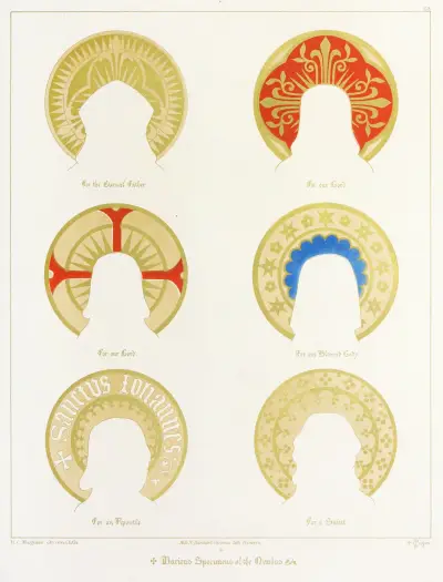 Various Forms of the Nimbus, Augustus Pugin