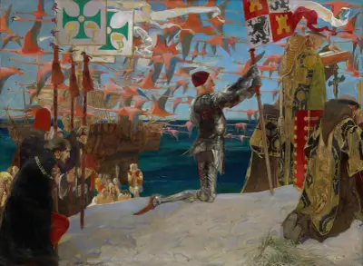 Columbus in der neuen Welt von Edwin Austin Abbey